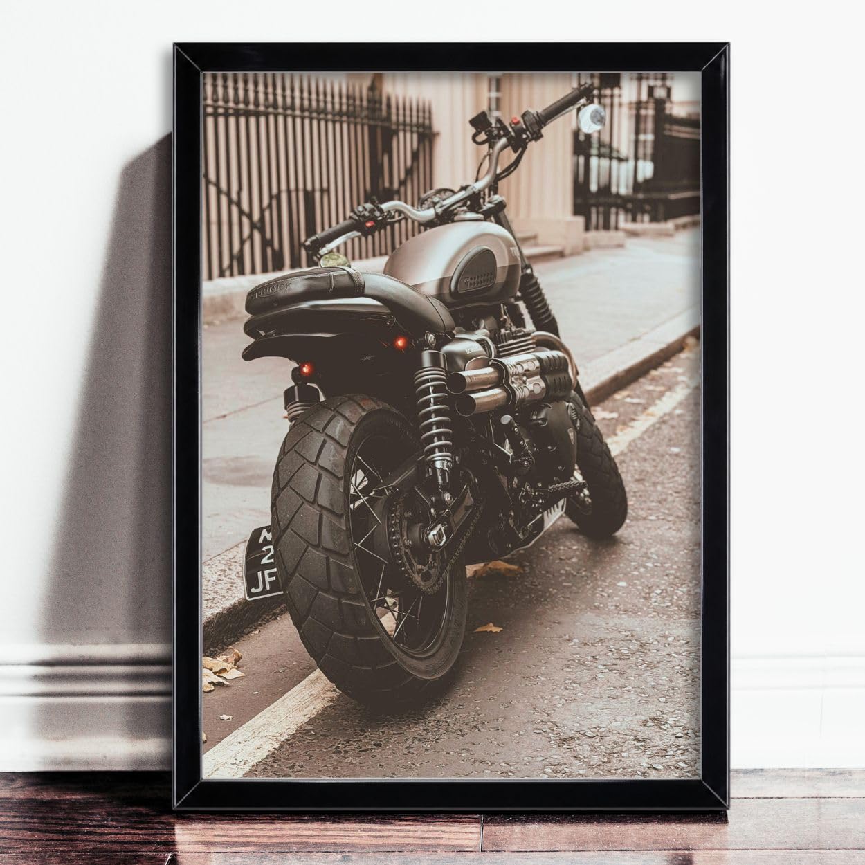 Online-GalleryKing OGK Thirty Bilderrahmen 61x132 cm Schwarz Hochglanz - Vollummantelter MDF-Rahmen (30 mm breit) mit Anti-Reflex Kunstglas - Bilder- & Fotorahmen handgefertigt in Deutschland