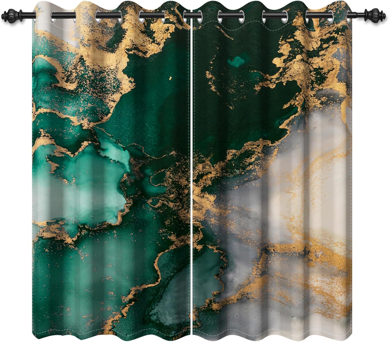 Rideau isolant thermique occultant 3D grande largeur marbre
