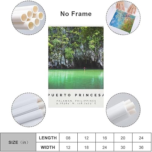 Miniatura 2 de Póster de Puerto Princesa, impresión colorida, arte de pared de Puerto Princesa, decoración de fotos de Puerto Princesa, póster de arte en lienzo