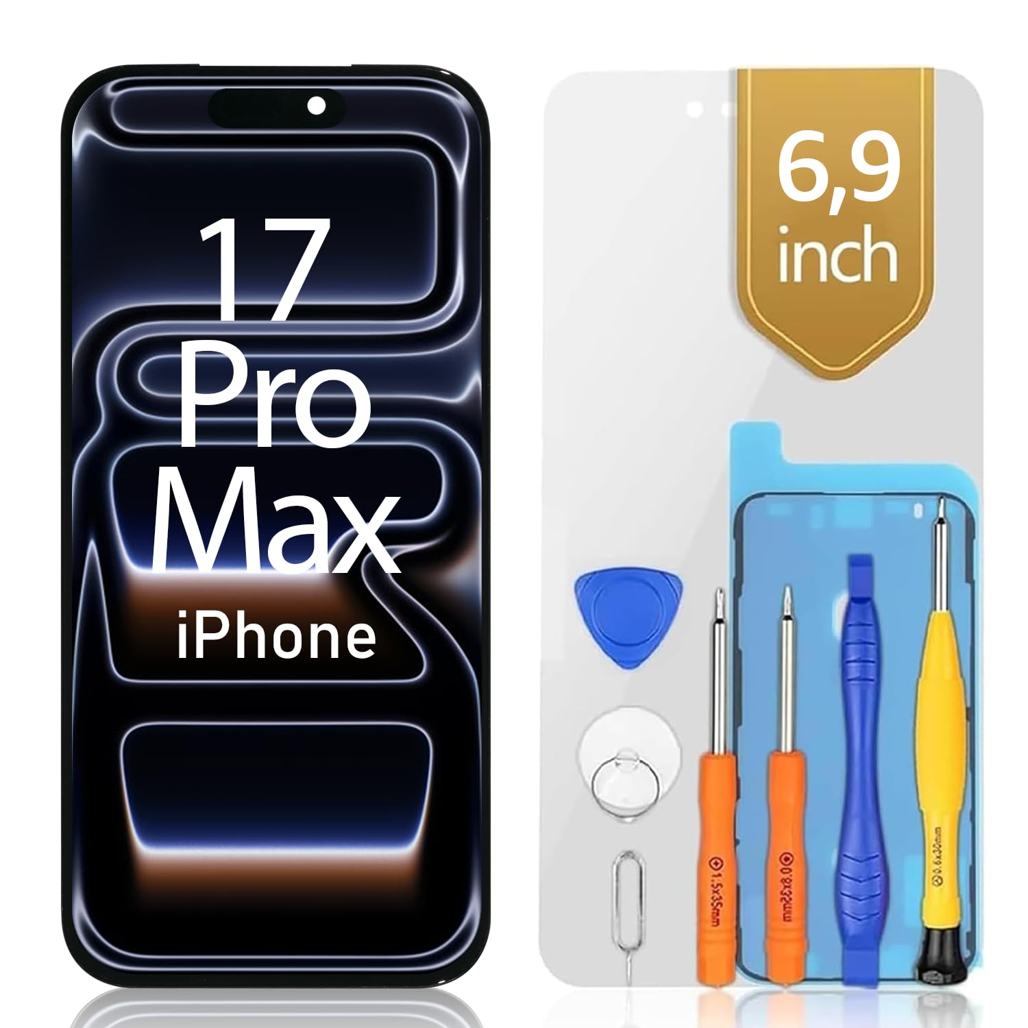 LL TRADER Screen Replacement for iPhone 17 Pro Max 6.9" FHD &amp; Repair Kits
