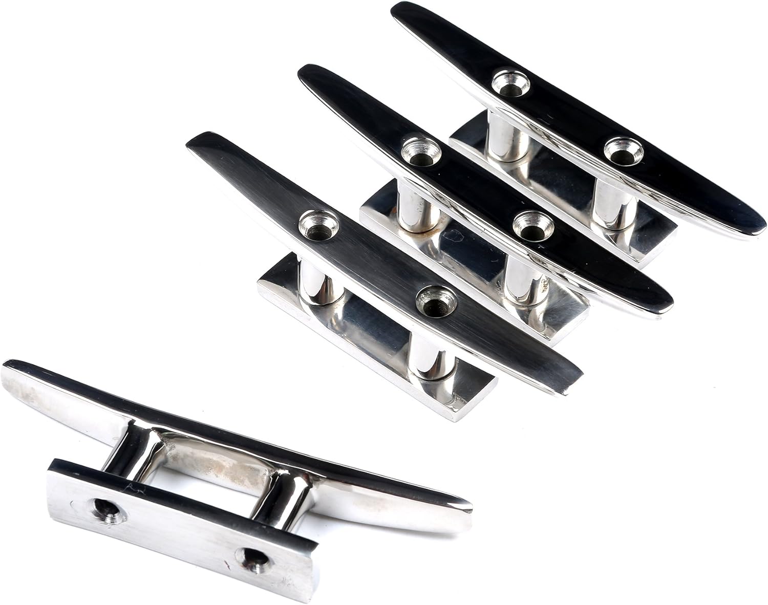 Thorn Boat Cleat Stainless Steel Low Flat 4" Kayak Dock Base (4 PCS) : Sports & Outdoors
