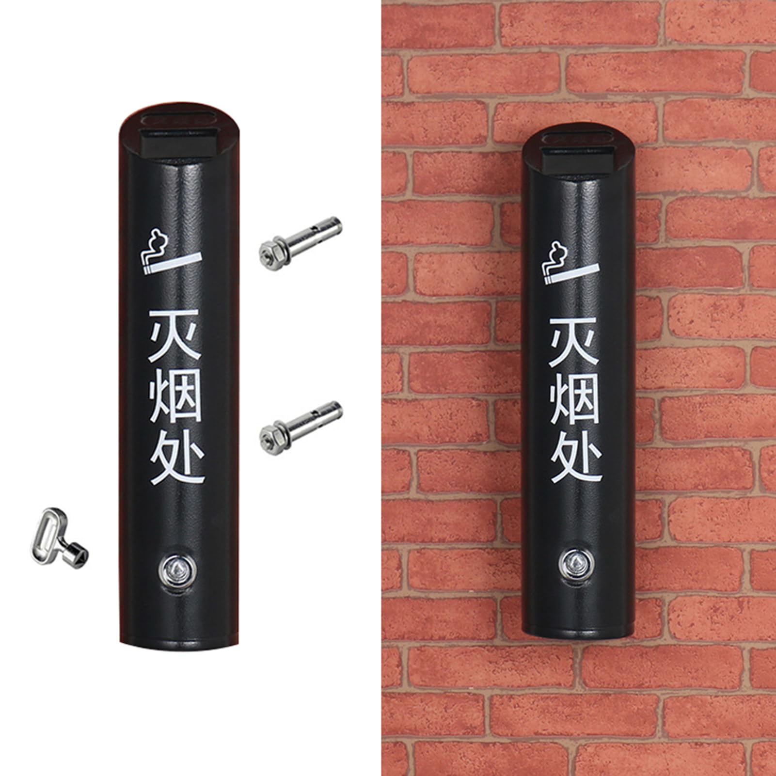 ashtray, Stainless Steel Cigarette Butt Container Outdoor Cylinder Bucket