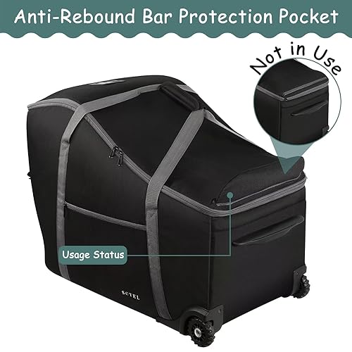 Miniatura 4 de Chicco Keyfit 35 y base, bolsa de viaje Doona con ruedas, bolsa de viaje acolchada para viajes aéreos, bolsa de viaje Nuna con bolsillo con