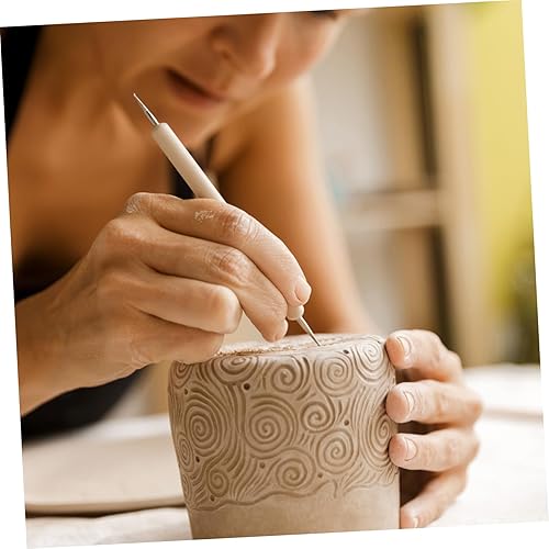 Miniatura 4 de EXCEART Juego de 3 piezas de herramientas de escultura en relieve, herramientas y suministros de cerámica, herramientas de escultura de cerámica,