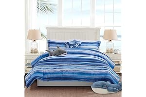 Holawakaka Beach Stripe Bedding Sets - Coastal Oasis for Queen Beds