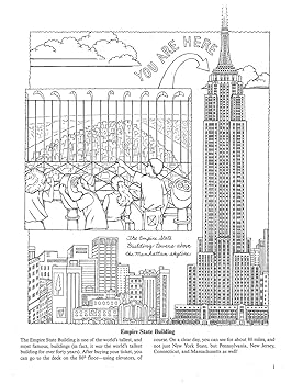 COTY アートブック New York for Kids: 25 Big Apple Sites to Color (Dover