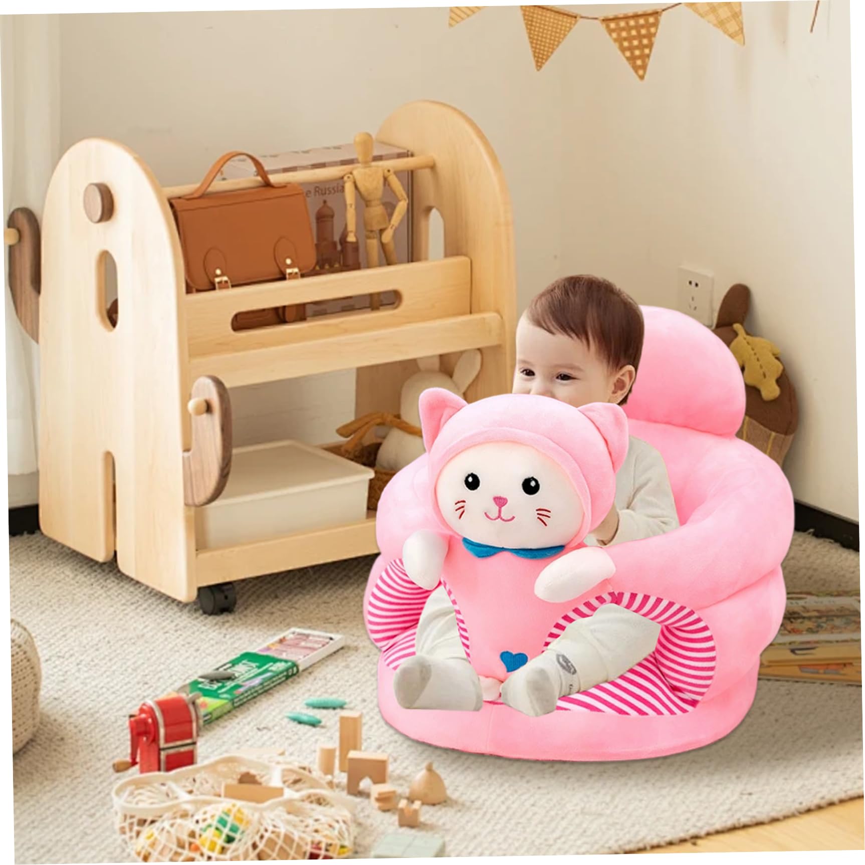 Peluche chaise assise bébé chaton dessin animé mignon canapé soutien chambre salon crèche