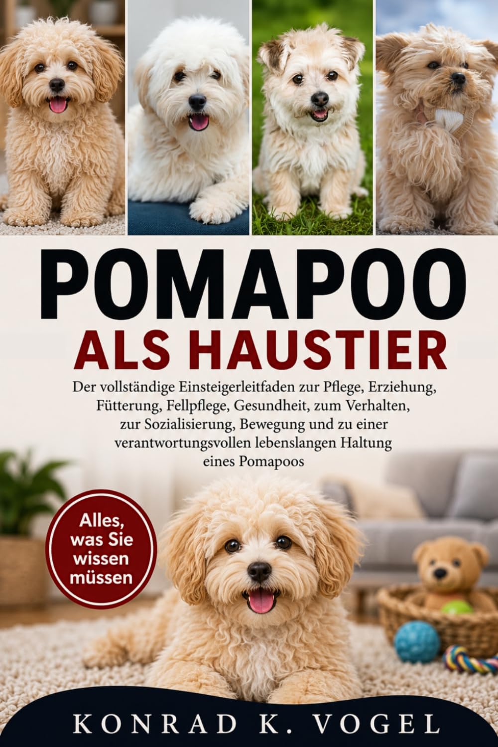 POMAPOO ALS HAUSTIER: Der vollständige Einsteigerleitfaden zur Pflege, Erziehung, Fütterung, Fellpflege, Gesundheit, zum Verhalten, zur ... lebenslangen Haltung eines Pomapoos