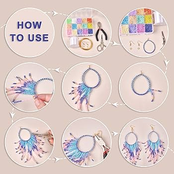 Amazon.co.jp: PandaHall シードビーズ 2mm ビーズ手芸 19500個 15色