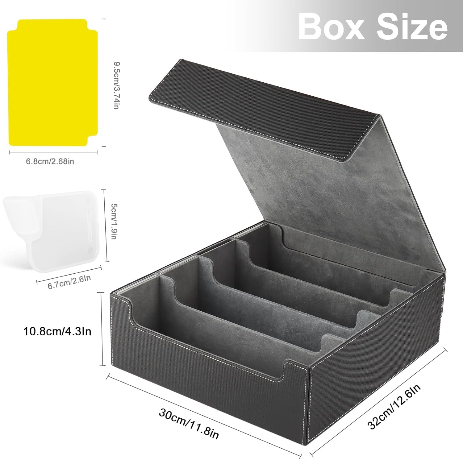 Caja de almacenamiento para más de 2400 tarjetas, caja de almacenamiento de tarjetas para Commander Display,MTG TCG Box con 8 separadores de tarjetas ajustables, para Magic PTCG Sports Cards