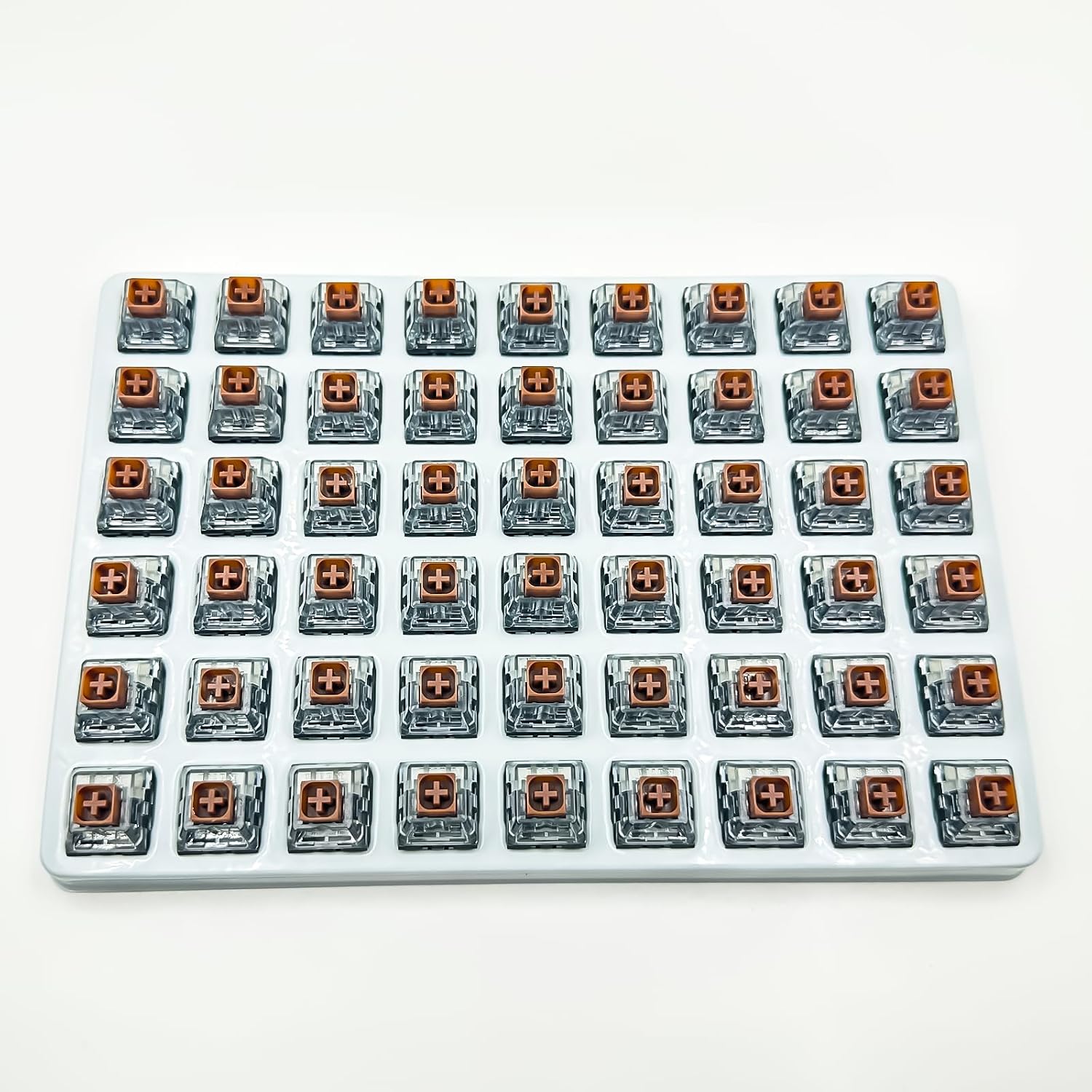 Zjmehty Upgrade Kailh Box V2 Brown Switches for Mechanical Gaming Keyboard,5-Pin 45gf Tactile/Dust&Waterproof Switches(108pcs,Brown)