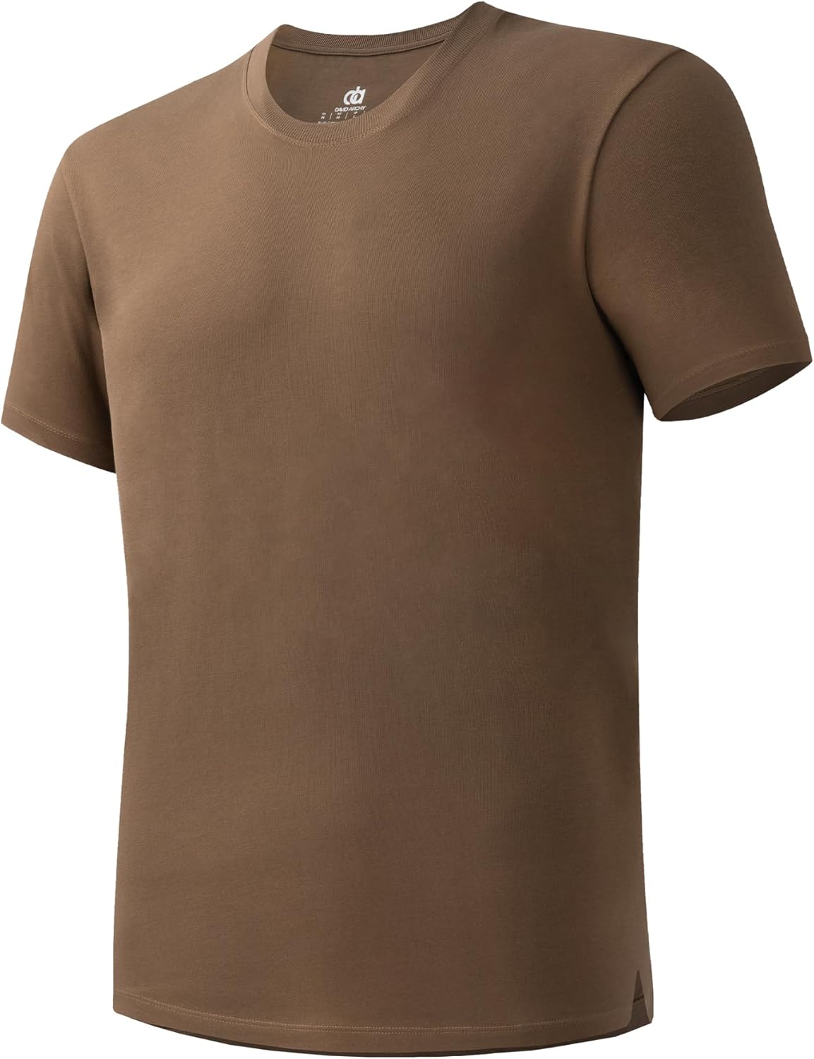 DAVID ARCHY Men's Heavyweight T-Shirt 260g Cotton Sorona Moisture-Wicking Shirts Stretch Side Slit Tees for Men 1-Pack - Image 7