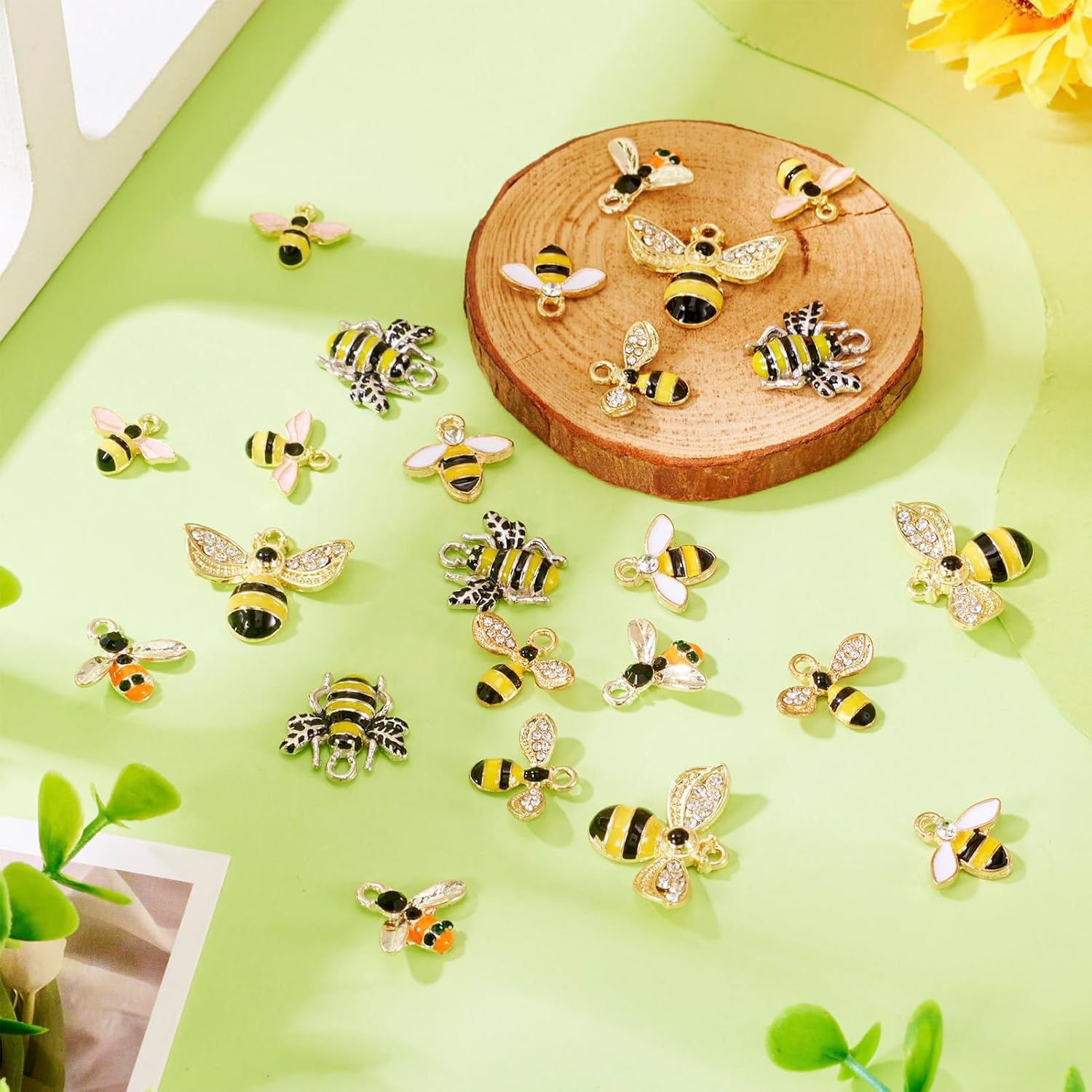 Craftdady Enamel Dangle Charms Pendant Food Animal Flower Cute Charms Colorful Metal Fruit Pendants Hang Ornament for Craft Bracelet Necklace Earring Key Chains Jewelry Making - Image 5