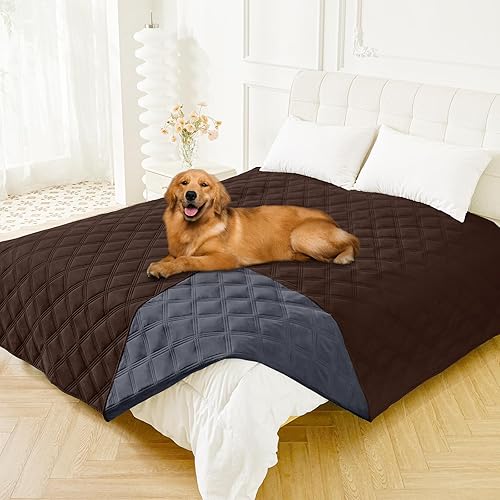 Miniatura 65 de Smiry Manta Impermeable para Cama de Perro 30x70, Manta Suave Reversible para Mascotas, Cubierta Lavable a Prueba de Fugas para Sofá de Gatos y Azul