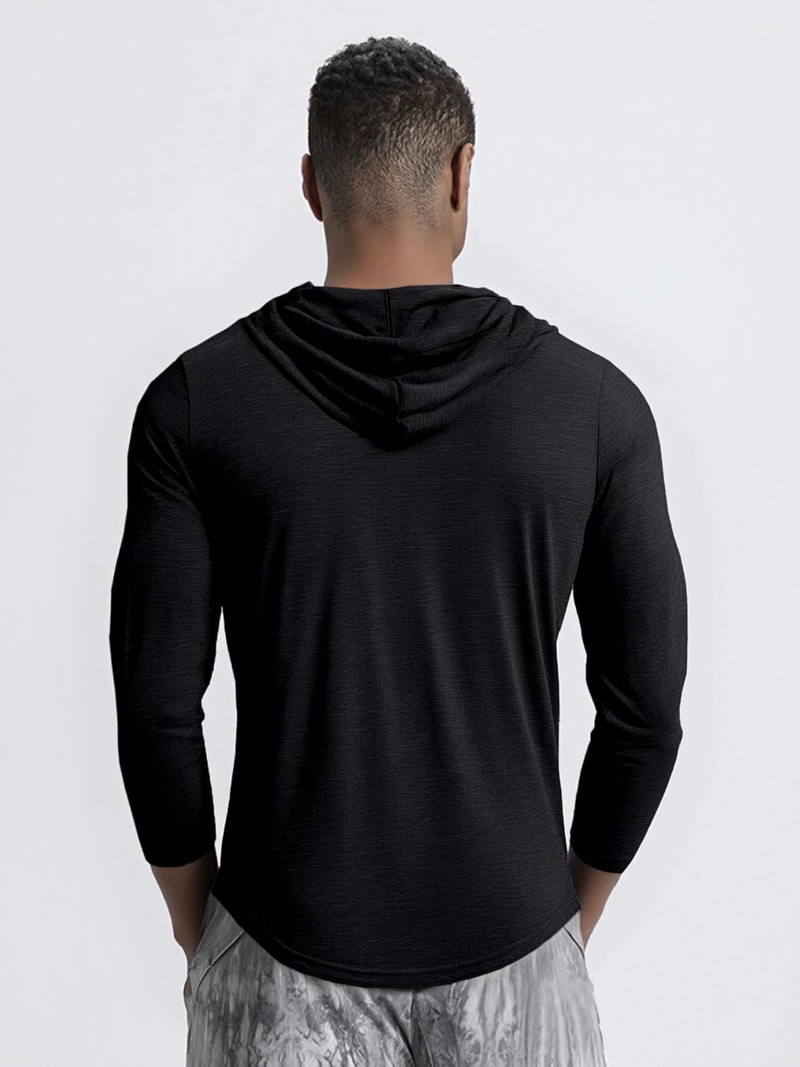 BEILU Men's Fashion Athletic Hoodies Workout Sweatshirt Long Sleeve Lightweight Casual Pullover Drawstring Hoodie - Image 5