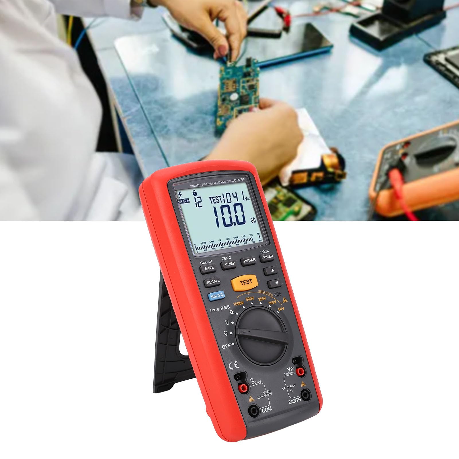 Generic Insulation Resistance Tester, Digital Megohmmeter Auto Range True RMS Backlight LCD Screen Accurate Reading for Electrical Components Motor, Genericzb0p8ctvgf