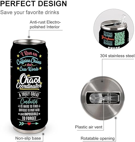 Miniatura 5 de Chaos Coordinator - Taza de vaso para compañeros de trabajo, hombres y mujeres, regalos de agradecimiento para jefe, profesor, amigos, 17 onzas