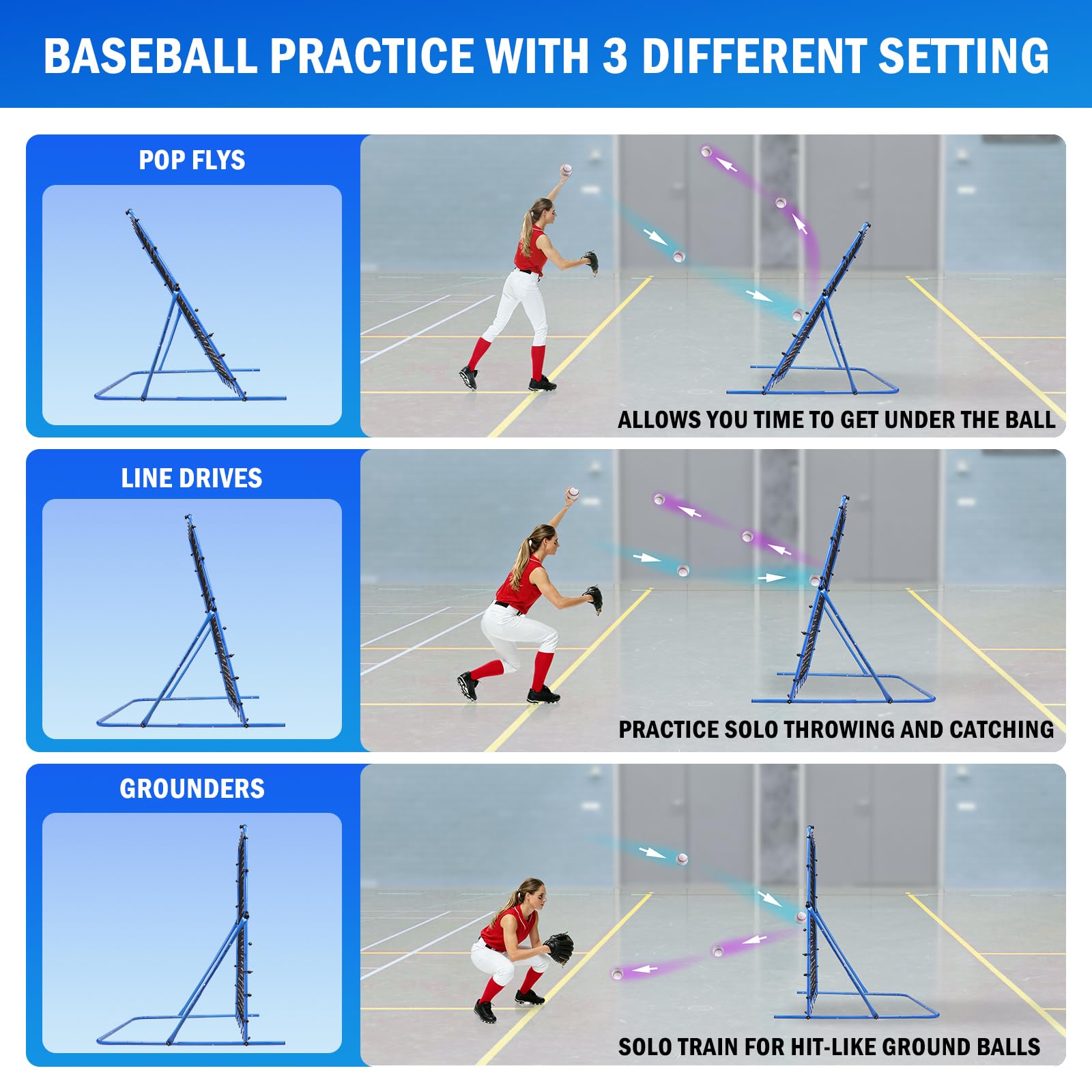 Red de portería de fútbol de modo dual y red de rebote de fútbol, durabilidad premium para entrenamiento de tiro intenso, entrenamiento de fútbol de ángulo de cambio rápido para control, práctica de