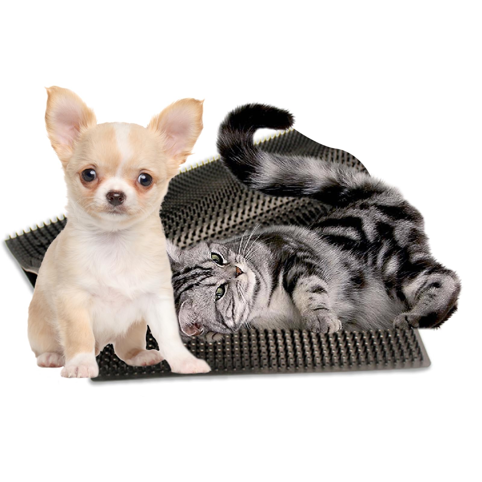 2 PCS Dog Scratching Post Pad, Soft Touch Itch Post Pad for Dog Scratching Itch Relief, Suitable for Sofa, Ground, Wooden Stake, Wall (14.17'' x 11.81'')