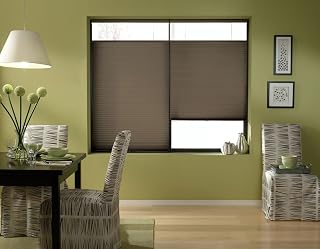 Windowsandgarden Cordless Top Down Bottom Up Cellular Honeycomb Shades, 70W x 54H, Espresso, Sizes 62-72 Wide