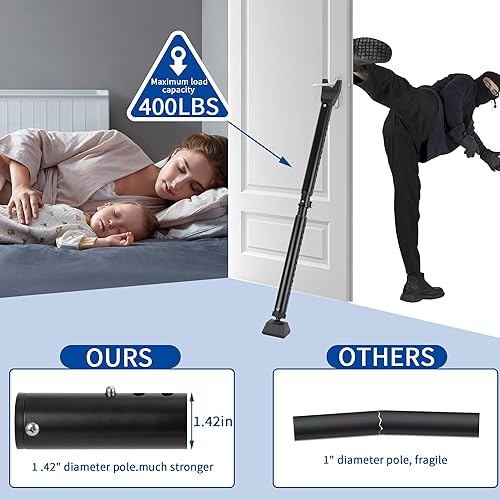 Miniatura 3 de Barra de seguridad para puerta plegable 2 en 1 y patio corredizo de 32  Tapón de puerta de seguridad Barra de bloqueo de seguridad a prueba de niños