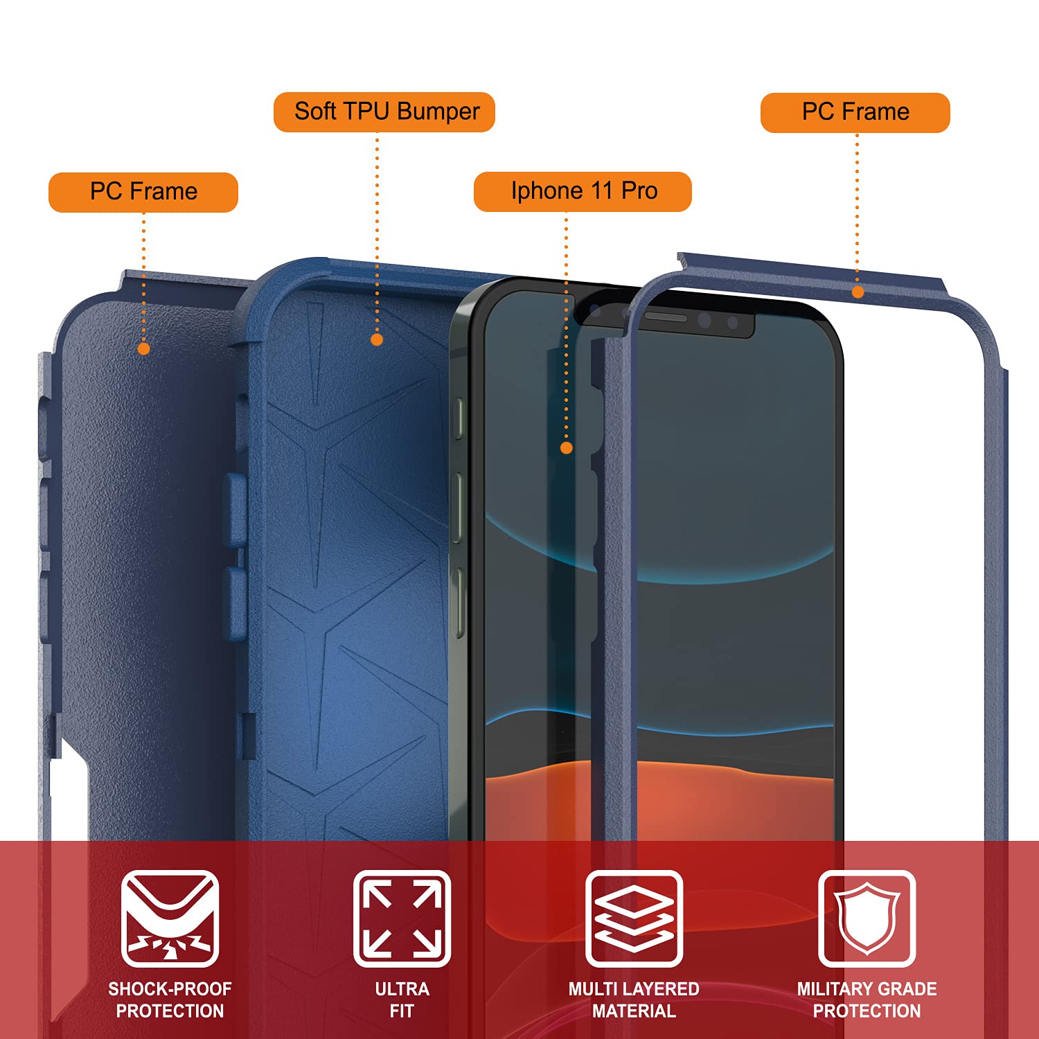 Punkcase Iphone 11 Belt Pouch Punkcase For IPhone 11 Pro Belt Clip