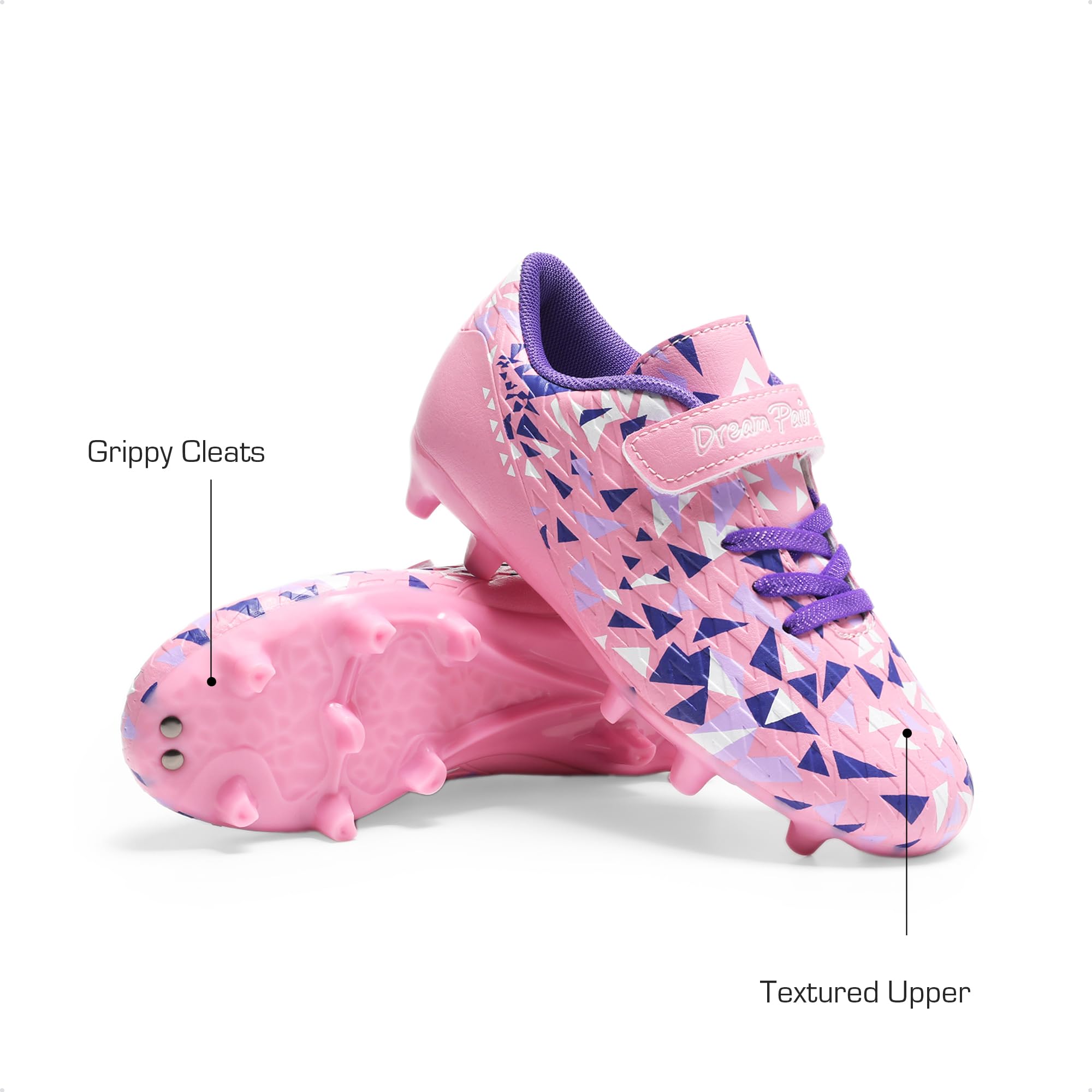 DREAM PAIRS Kids Chaussures Crampons de Football Enfants Tige Souple avec Une Sensation de Sensibilité Protection Optimale pour Garçons et Filles SDSO2307K
