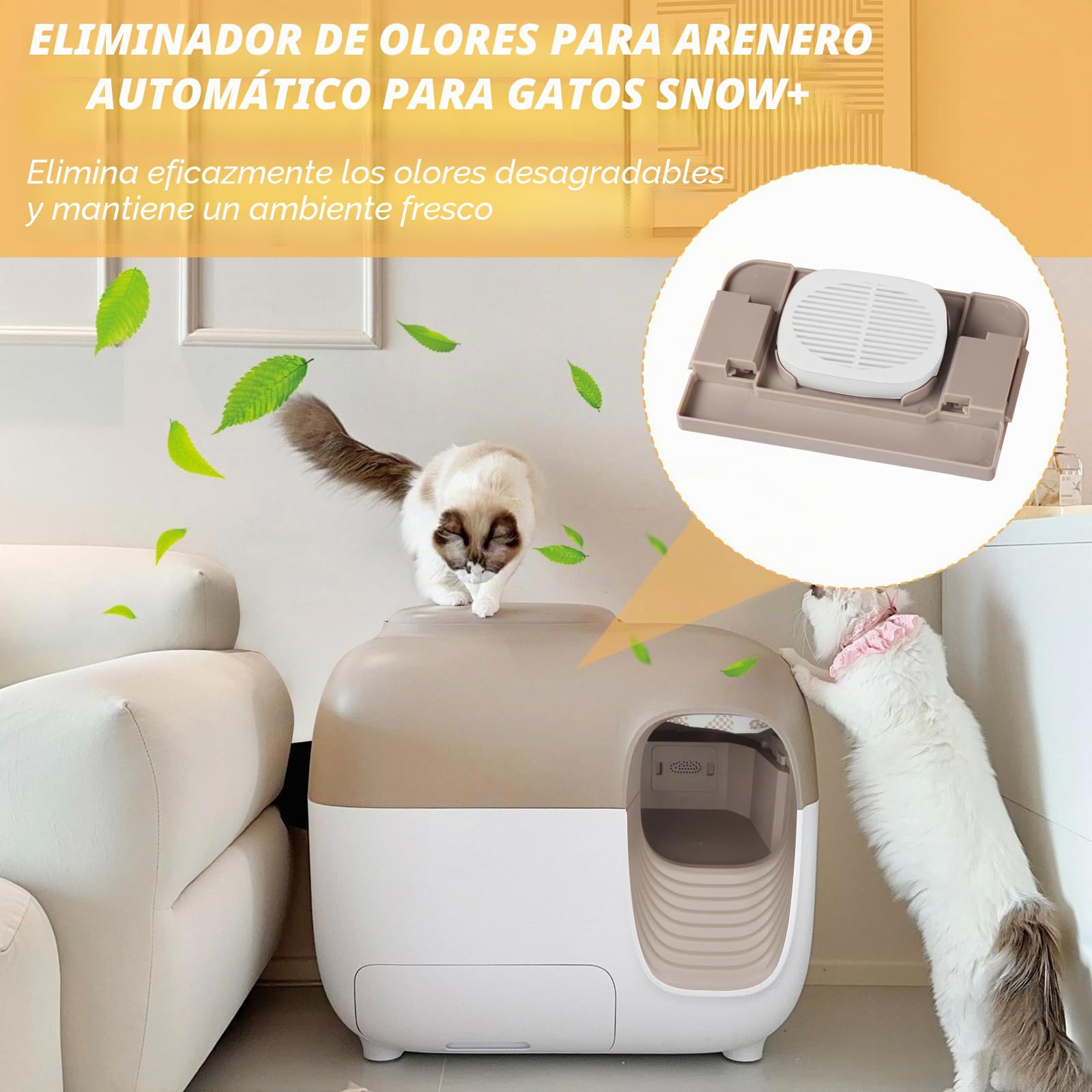 Caja de fragancia Robertet para PetSnowy Snow+ caja automática de arena para gatos, elimina los olores de la caja de arena