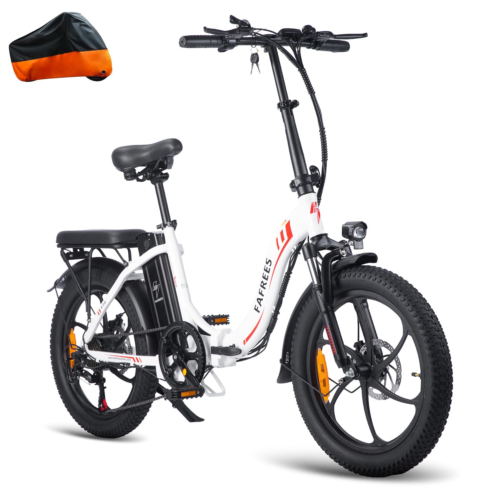 Vélo électrique FAFREES F20+ Homme – Pliant, 20 Pouces – Moteur 250W, Batterie 36V 20Ah (720Wh) – Autonomie 90 Km – Freins Disque, 7 Vitesses Shimano – Charge 140 Kg