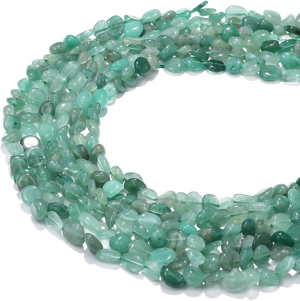 Irregular Natural Green Aventurine Jade Stone Loose Semi Gemstone Beads for Jewelry Making 5-8mm 38cm - Image 5