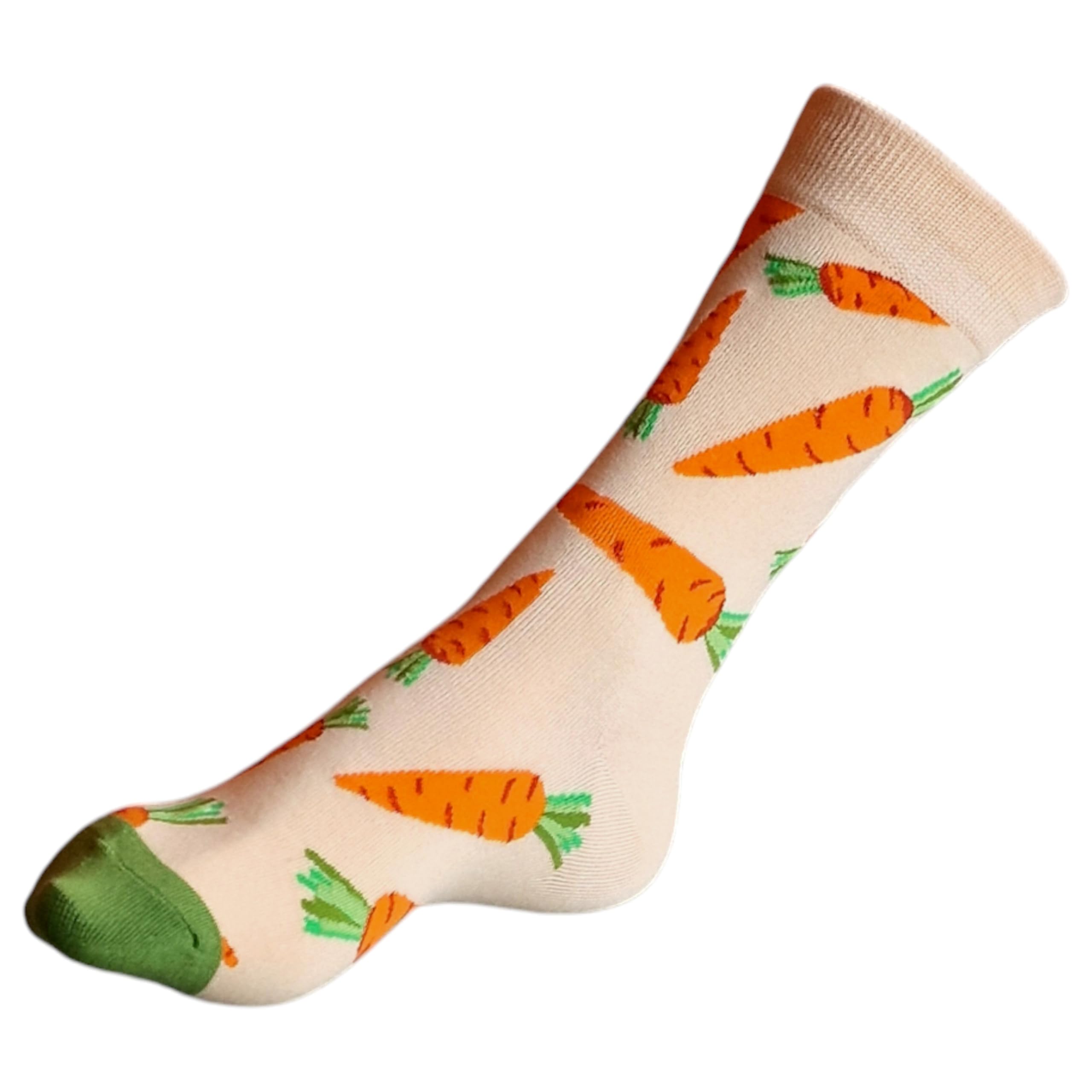 Garden Veg Patch Allotment Carrots Mens Socks One Pair Multicolour 6-10 UK / 39-44 Eur / 7-11 US