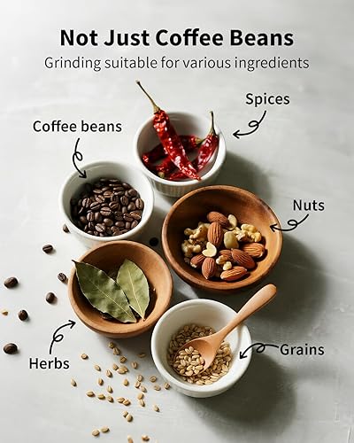 Miniatura 3 de SHARDOR Molinillo de café eléctrico de hoja súper silenciosa, perilla giratoria de control de molienda temporizada, ajustable grueso a fino para