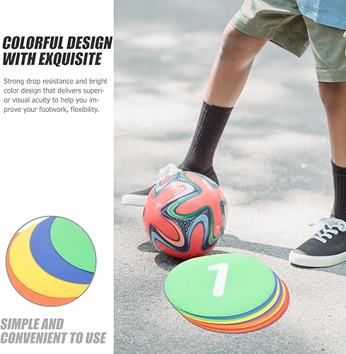 Miniatura 5 de BESPORTBLE 10 Uds. Marcador de placa de marcado de cancha Líneas de marcadores de entrenamiento de agilidad Marcadores de piso de gimnasio Equipo de