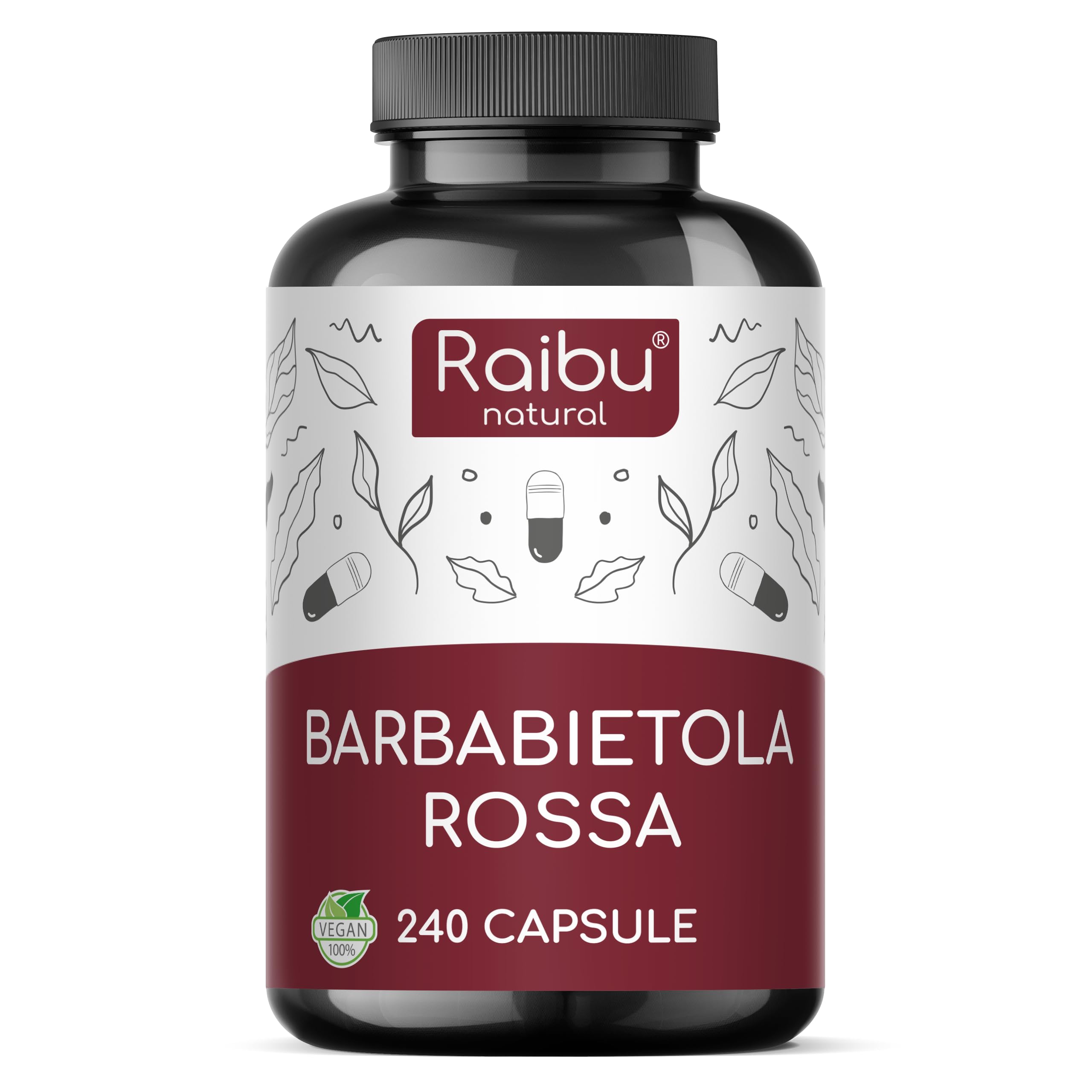 Barbabietola Rossa 14.000 mg al Giorno - 240 Capsule, fino a 8 mesi di fornitura - Barbabietola Rossa Integratore, Estratto 10:1 - Supporto all’Ossido Nitrico - Vegano, Senza Stearato di Magnesio
