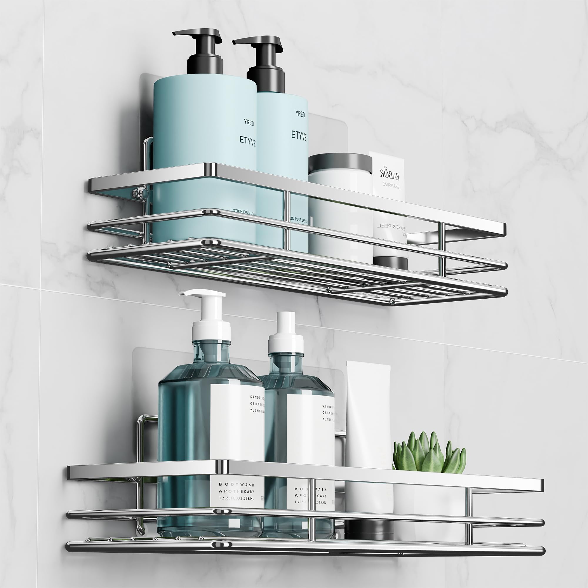 Faderr, mensola portaoggetti da bagno per doccia, asta di sollevamento multifunzione, senza foratura, organizer per doccia, senza bisogno di forature