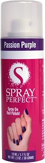 Natures Pillows Spray Perfect, Passion Purple, 2.0 Ounce, Spray-on Nail Polish: Worlds Fastest Manicure, Complete Nail Coverage, Only Adheres to Nails
