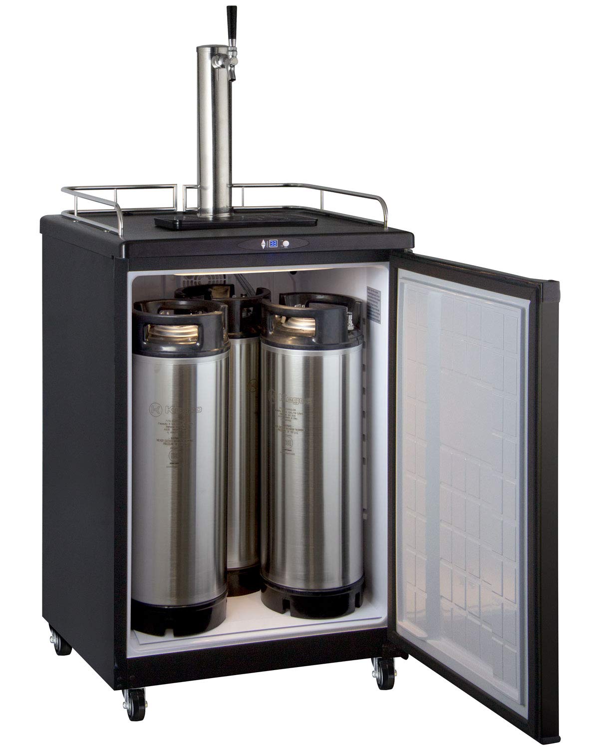 Kegco Keg Dispenser, Black on Fridge.com - View 5