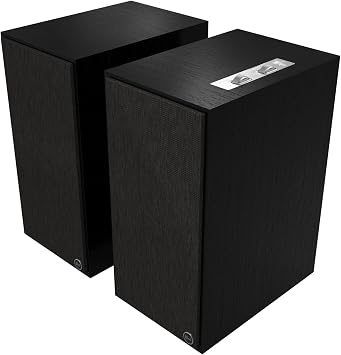 Klipsch The Nines Aktif Hoparlör (Çift) - Titanyum LTS Havalandırmalı Tweeter, Bluetooth Kablosuz Bağlantı, Yüksek Çözünürlüklü Ses, Dinamik Bass Ekolayzırı, Siyah
