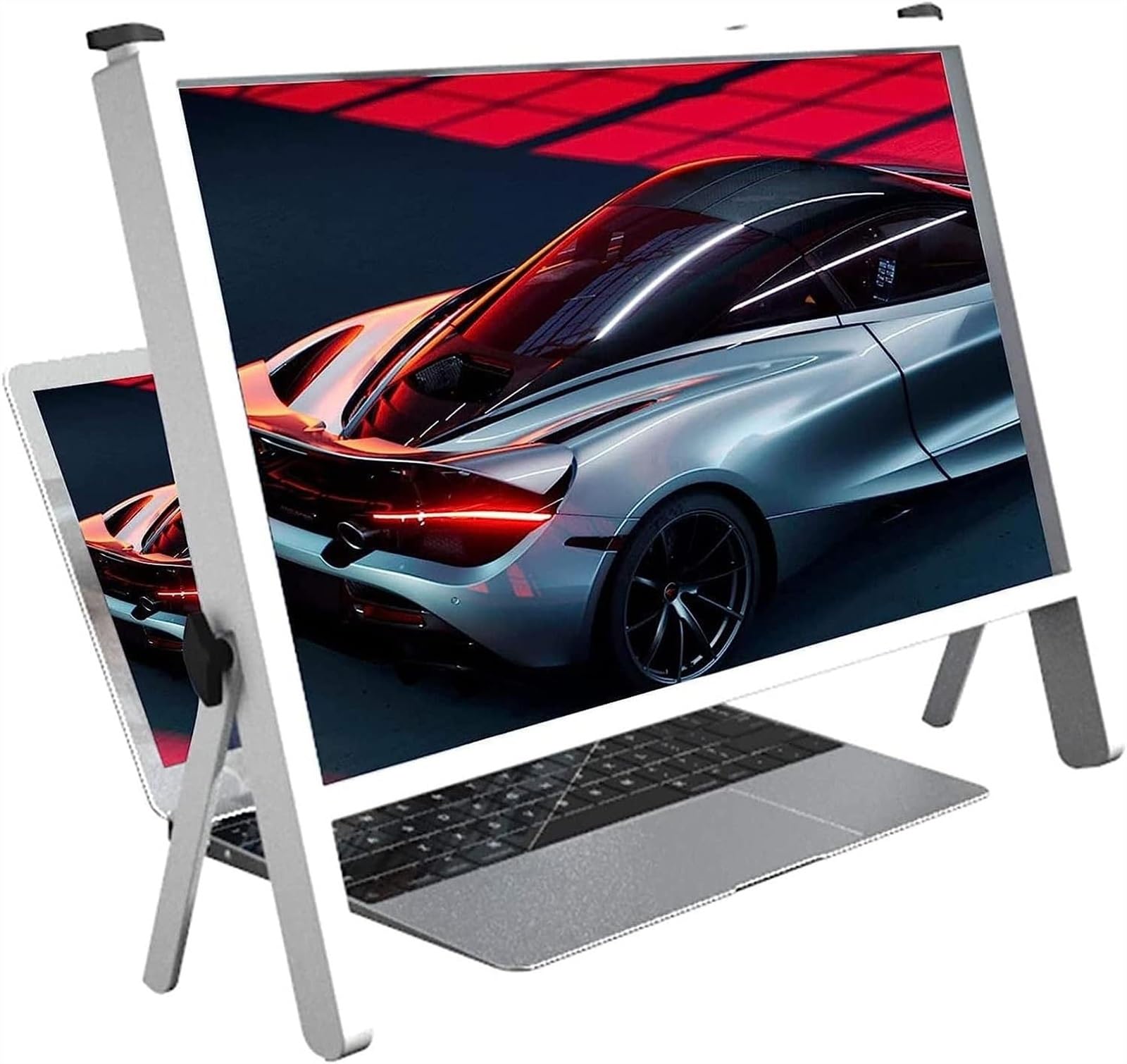 ELzEy Magnifying Glasses Laptop Screen Magnifier, Foldable 21 Ince Laptop Computer Holder Stand Physical Magnifying Glass