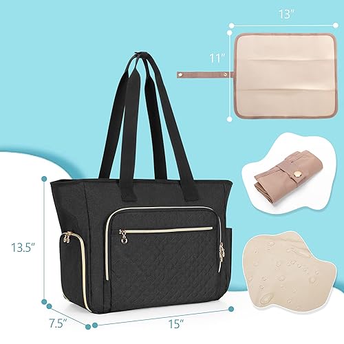 Miniatura 7 de Luxja Bolsa para extractor de leche (con una bolsa enfriadora de leche materna, una pequeña funda de transporte y una alfombrilla impermeable)