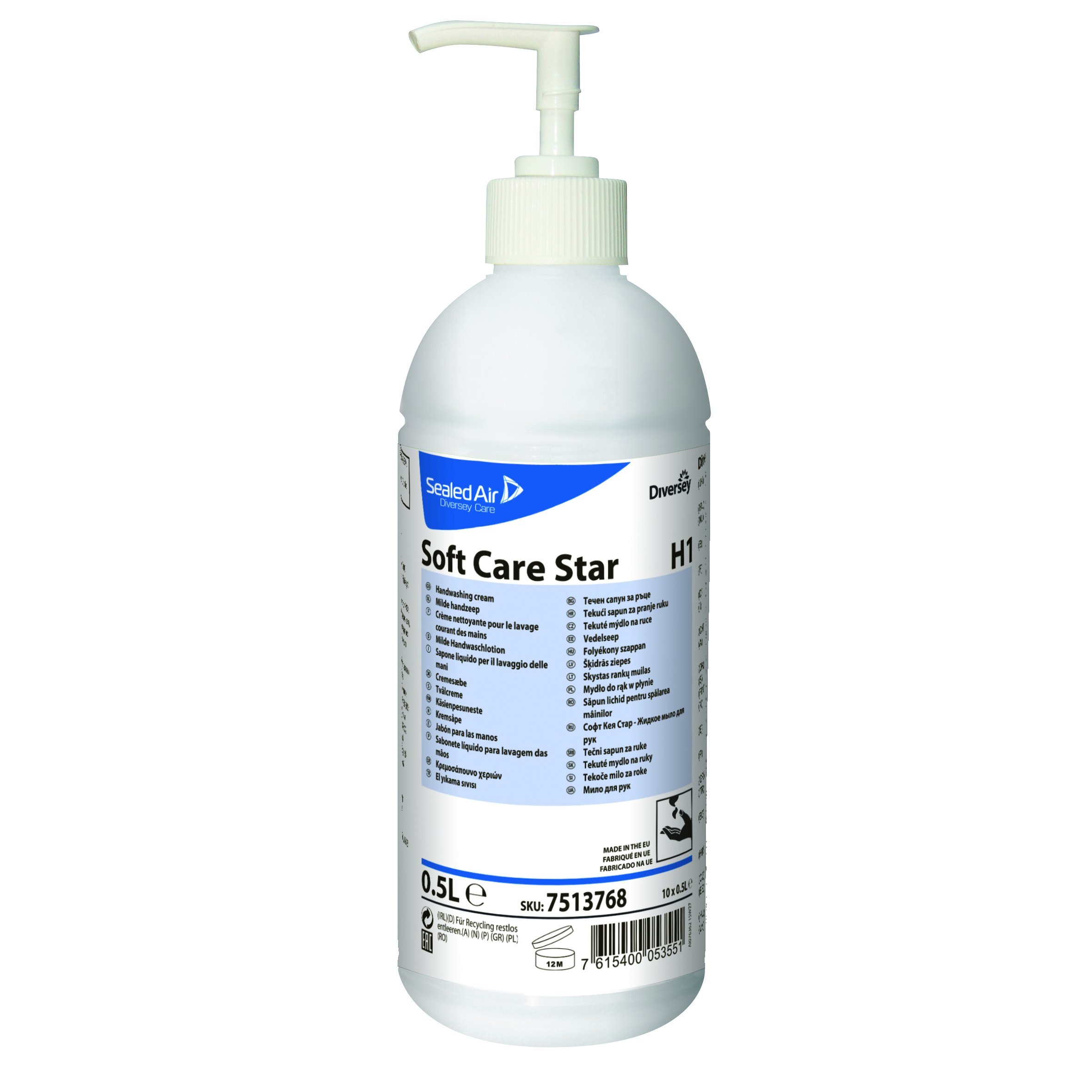 Soft Care Star - Gentle professional cleansing soap - 500 ml bottle