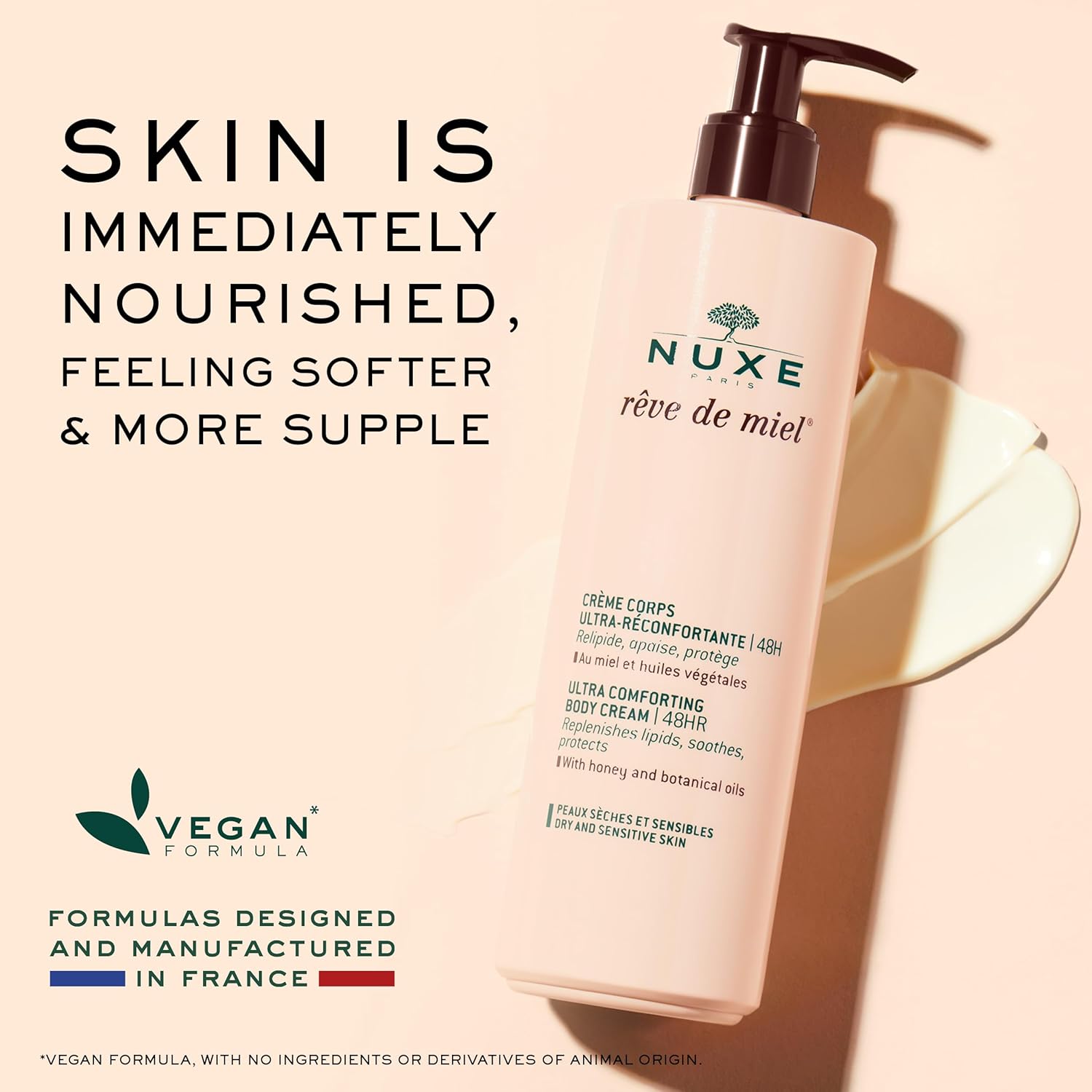 Nuxe Rêve de Miel Ultra-Comforting Body Cream With Shea Butter and Honey for Dry and Sensitive Skin, 13.4 Fl Oz - Image 3