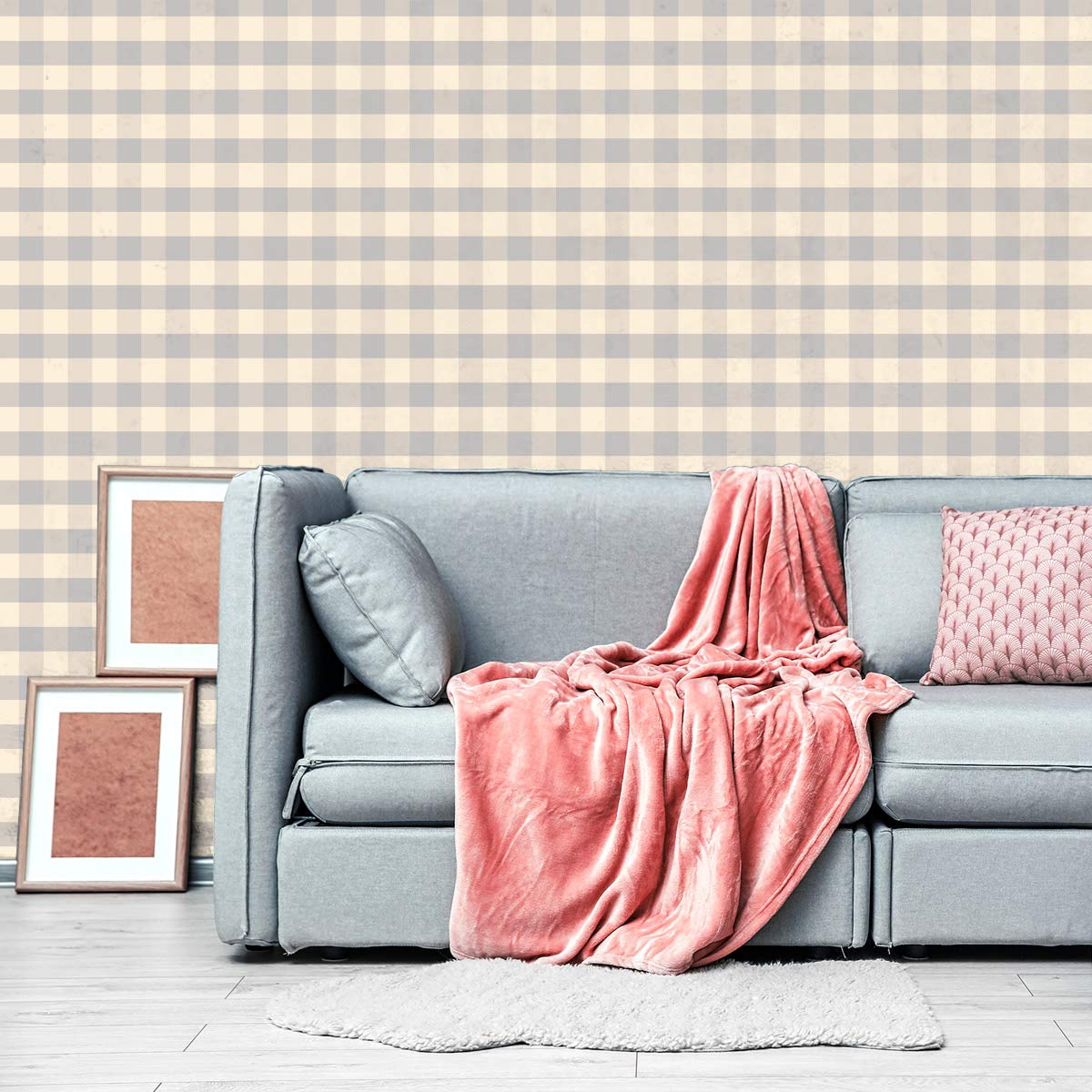 Muralo Tapeta 10 m, rolka flizeliny, kwadraty, minimalizm, mozaika, wzór geometryczny, matematyka, tapeta z włókniny, 1000 x 53 cm, tapeta ścienna, do salonu, sypialni, nowoczesna dekoracja ścienna