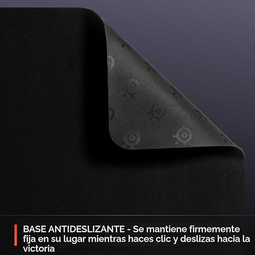 Miniatura 4 de SteelSeries QcK Alfombrilla de ratón para juegos mediana — Negro — Base de goma de silicona antideslizante — Seguimiento y estabilidad máximos