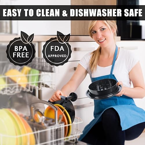 Miniatura 4 de Trituradora de pollo, trituradora de carne, herramienta de trituración de carne con asas y alfombrilla base antideslizante, adecuada para carne de