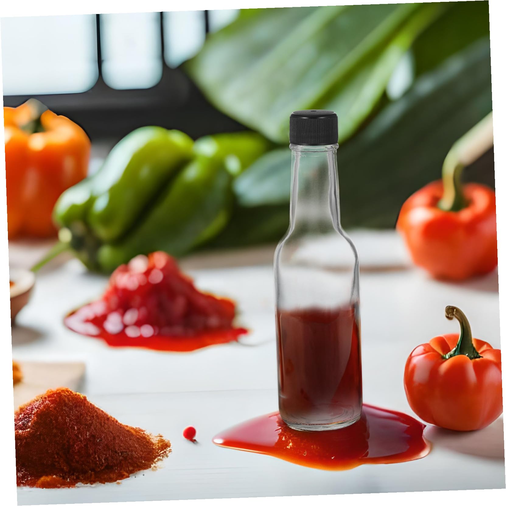 LIFKOME 6 pezzi Bottiglie in Vetro per Salse e Condimenti con Chiusura Contenitori per Salsa di Soia Ketchup Sciroppo e Dressing Insalata per Cucina Picnic e Ristorazione