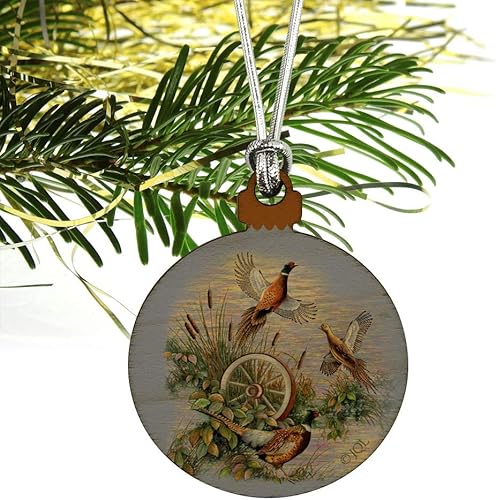 Miniatura 3 de Figura decorativa para árbol de Navidad, diseño de faisán en la naturaleza, pequeño, pequeño, pequeño, pequeño, para árbol de Navidad