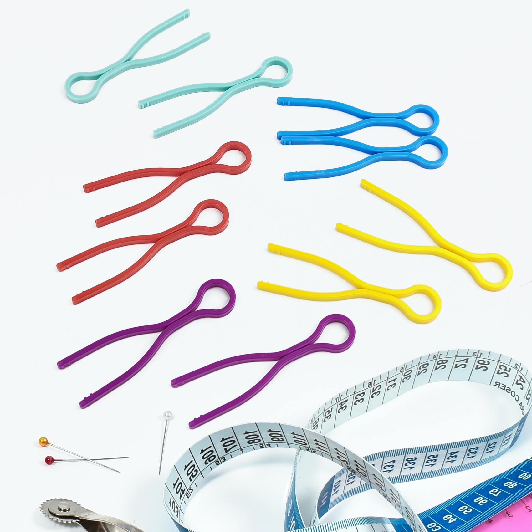 Lot de 30 supports de bobine en plastique - 5 couleurs - Pour machine à coudre et matelasser - Parfaits pour assortir les bobines de fils avec bobines (30)