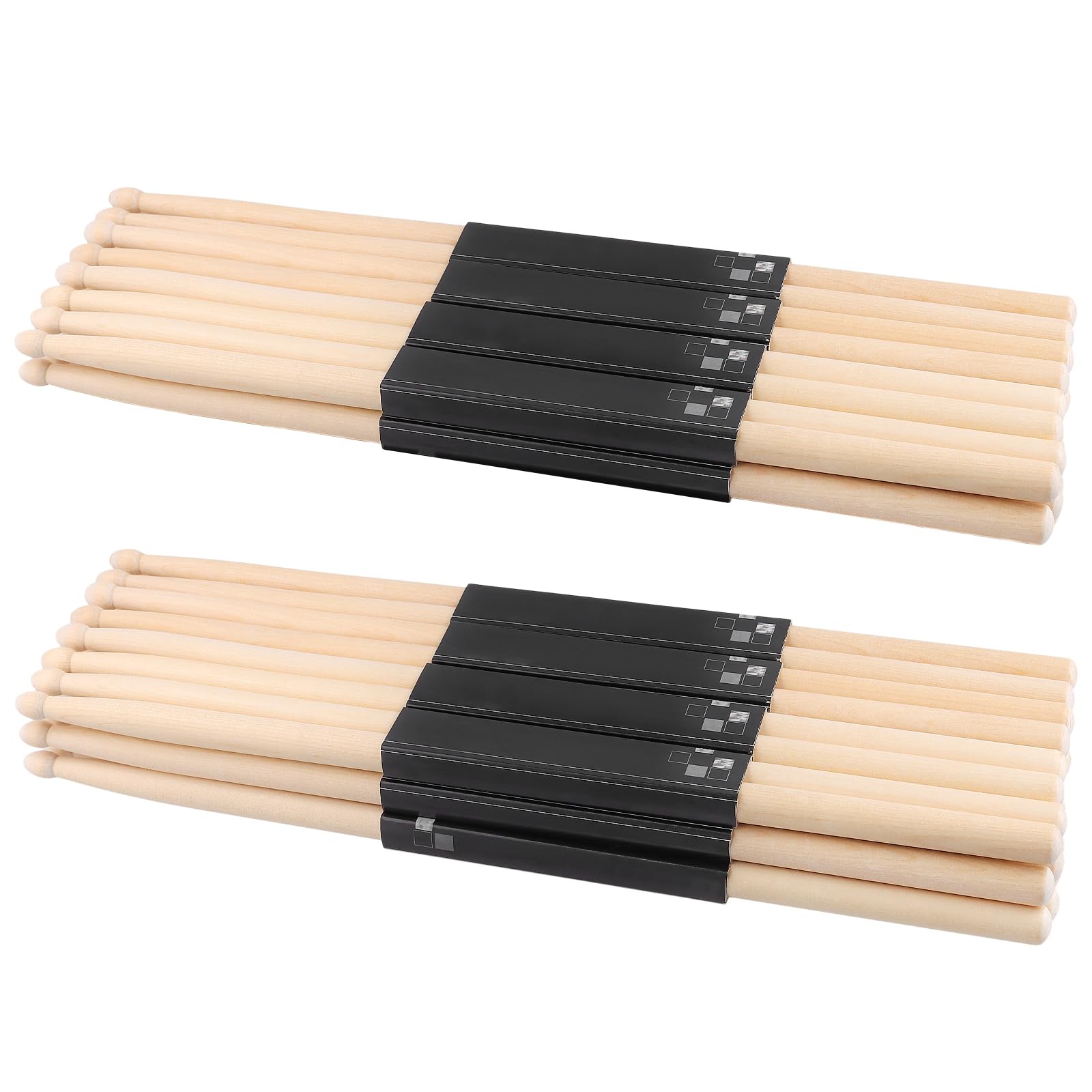 FUNSUEI 20 pares de baquetas 5A de madera, baquetas de punta de madera de arce para profesionales, principiantes