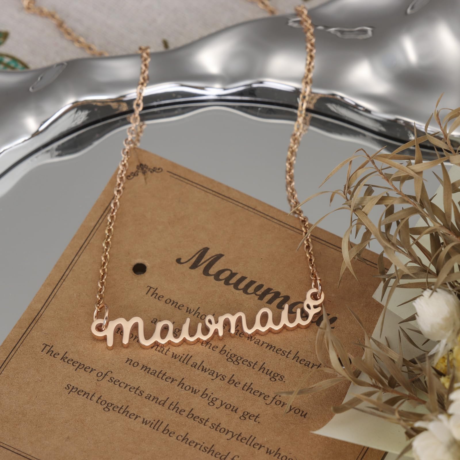 Mawmaw Gifts Necklace for Women Grandma Birthday Wedding Ideas Best Mawmaw Necklace
